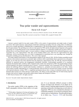 True Polar Wander and Supercontinents