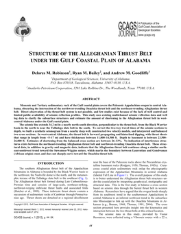 Structure of the Alleghanian Thrust Belt Under the Gulf Coastal Plain of Alabama