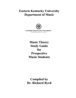 EKU Music Theory Study Guide