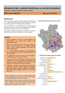 Informe Sòl I Sostre Polígons Vallès Occidental (Juny 2013)