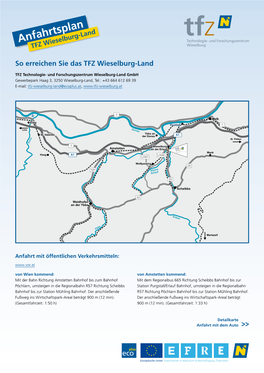 Anfahrtsplan TFZ Wieselburg-Land