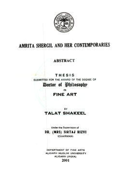 Amrita Shergil and Her Contemporaries
