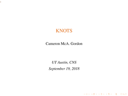 Cameron Mca. Gordon UT Austin, CNS September 19, 2018