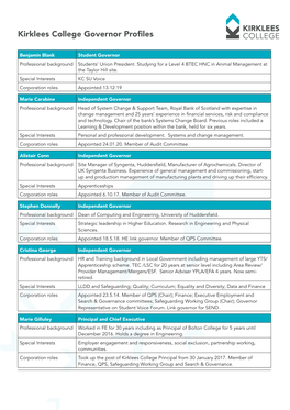 Kirklees College Governor Profiles