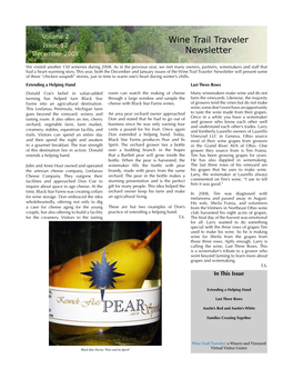 Wine Trail Traveler Newsletter Issue 12