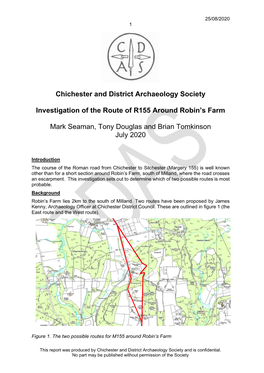 Chichester and District Archaeology Society Investigation of The