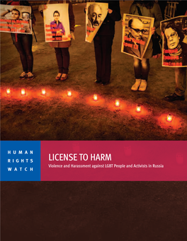 License to Harm: Violence and Harassment Against LGBT People