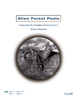 Alien Forest Pests. Context for The