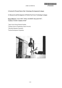 Research and Development of Nitride Fuel Cycle Technology in Japan Is Reviewed and the Research Program PROMINENT Is Introduced