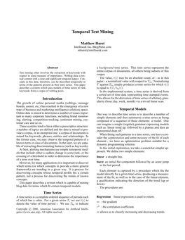 Temporal Text Mining