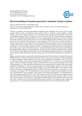 Physical Modeling of Tsunamis Generated by Submarine Volcanic Eruptions