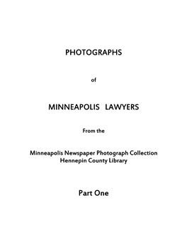 Photographs of Minneapolis Lawyers from the Minneapolis Newspaper