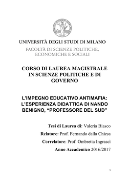 L'impegno Educativo Antimafia