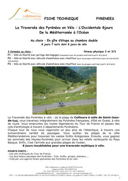 Traversée Des Pyrénées En Vélo : L’Occidentale 8Jours De La Méditerranée À L’Océan