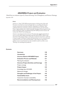 ARUMERU: Project and Evaluation Edited from an Evaluation Report by Tamara Kwarteng, Tim O’Shaughnessy and Florence Ghamuga September 1999