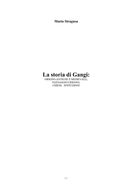 La Storia Di Gangi ORIGINI(ANTICHE E MEDIEVALI)