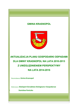 Gmina Krasnopol Aktualizacja Planu Gospodarki Odpadami