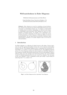 Well-Matchedness in Euler Diagrams