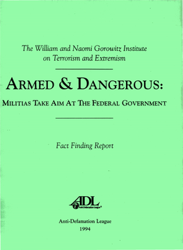 Armed & Dangerous: Militias Take Aim at the Federal Government