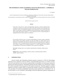 The Hydrogen Atom According to Wave Mechanics – I