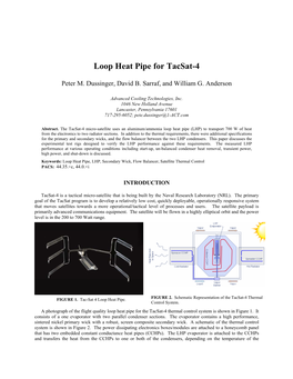 Loop Heat Pipe for Tacsat-4