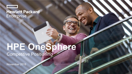 HPE Onesphere Competitive Positioning