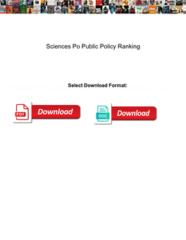 Sciences Po Public Policy Ranking