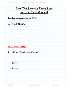 The Lorentz Force Law Blank.Doc 1/2