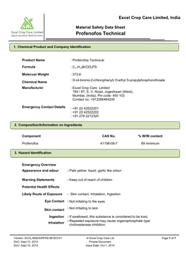 Profenofos Technical