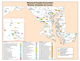 Map of MHA Member Hospitals by County