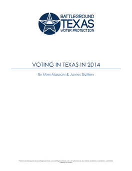 Voting in Texas in 2014