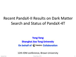 Recent Pandax-II Results on Dark Matter Search and Status of Pandax-4T