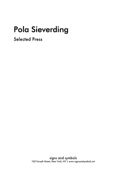 Pola Sieverding Selected Press