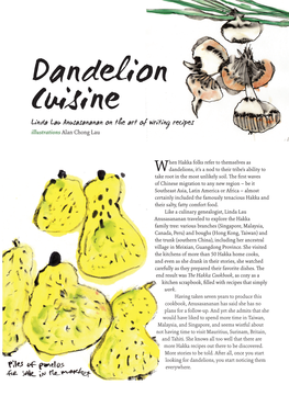 Dandelion Cuisine Linda Lau Anusasananan on the Art of Writing Recipes Illustrations Alan Chong Lau