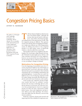 Congestion Pricing Basics
