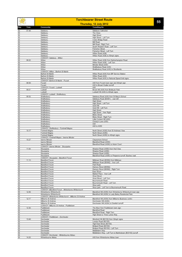 Torchbearer Street Route 55 Thursday, 12 July 2012 Day Time Community Travelling On