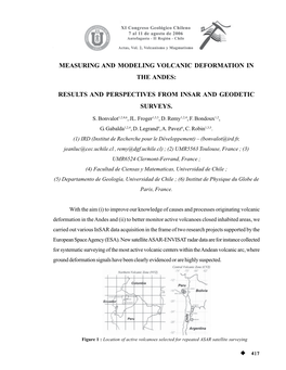 Measuring and Modeling Volcanic Deformation in the Andes