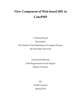 View Component of Web-Based IDE in Cakephp