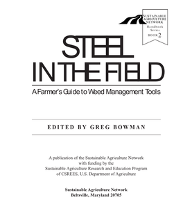 Steel in the Field a Farmer's Guide to Weed Management Tools