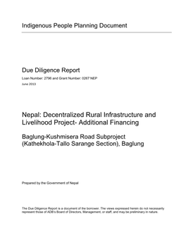 Decentralized Rural Infrastructure and Livelihood Project-Additional Financing (DRILP-AF)