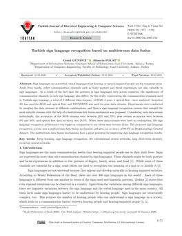 Turkish Sign Language Recognition Based on Multistream Data Fusion