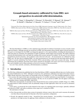 Ground–Based Astrometry Calibrated by Gaia DR1: New Perspectives in Asteroid Orbit Determination