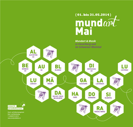 Mundartmai 2014 Widmen Sich Nachstehende Gemeinden DI Bzw