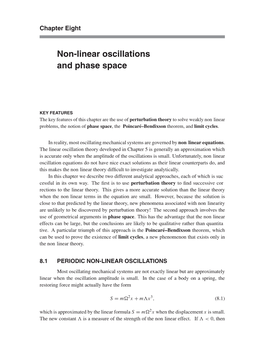 Non-Linear Oscillations and Phase Space