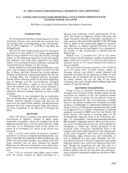 41.1. Lower Cretaceous Foraminiferal Fauna from Gorringe Bank, Eastern North Atlantic