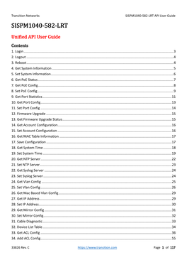 SISPM1040-582-LRT API User Guide SISPM1040-582-LRT