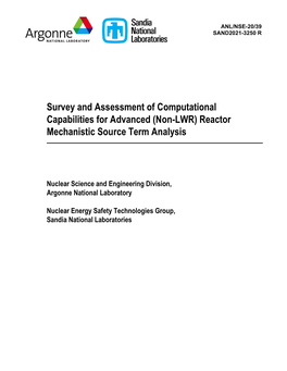 (Non-LWR) Reactor Mechanistic Source Term Analysis
