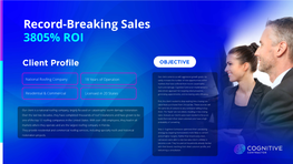 Case Study 1 Record-Breaking Sales-800-Percent-ROI