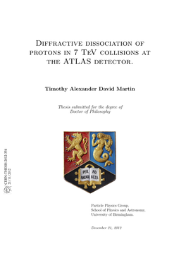 Diffractive Dissociation of Protons in 7 Tev Collisions at the ATLAS Detector