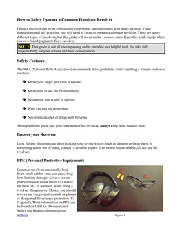 How to Safely Operate a Common Handgun Revolver Safety Features